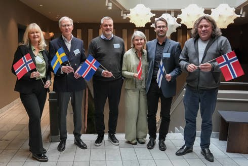 Frå venstre: Anita Giæver Hansen, Ulf Hellbacher, Kári Gunndórsson, Karen Foldager, Jari Eskuri og Kjetil Gjøen.